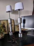 2 Vintage retro design jaren 40 Raket tafel lampen, Ophalen, Gebruikt, Metaal, 50 tot 75 cm