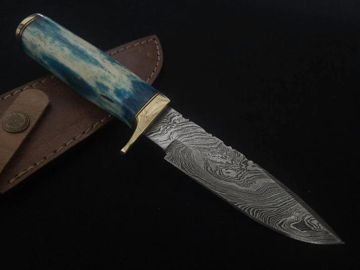 Damascus mes, Caravans en Kamperen, Kampeergereedschap, Zo goed als nieuw, Ophalen of Verzenden