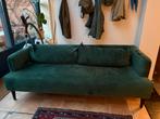 Mooie groene driepersoonszetel in velours optiek, Maison & Meubles, Canapés | Salons, Enlèvement, Utilisé, Autres matériaux, Trois personnes
