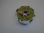 blik - ronde doos met koe diameter 8 cm, Verzamelen, Ophalen of Verzenden, Gebruikt, Overige, Overige merken