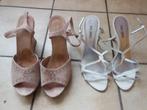2 paar schoenen van het type sandaal, Kleding | Dames, Ophalen of Verzenden, Gedragen, Beige