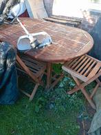 Table en teck av 4 chaises petit travail rénovation, Tickets en Kaartjes