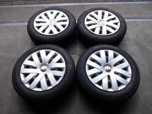 ZGAN ORIGINELE VW POLO VELGEN + WINTERBANDEN 185 60 R15, Auto diversen, Tuning en Styling, Ophalen of Verzenden