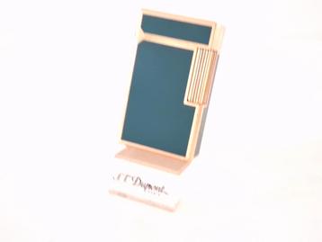 Briquet Dupont L1. Couleur de laque chinoise verte rare., Enlèvement ou Envoi, Utilisé, Briquet