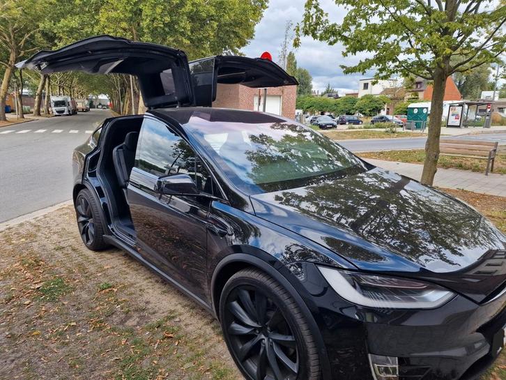 Tesla Model X 100D Dual motor 386Kw 518PK, Auto's, Tesla, Particulier, Model 3, ABS, USB, Elektrisch, Zwart, Zwart, Leder, Ophalen