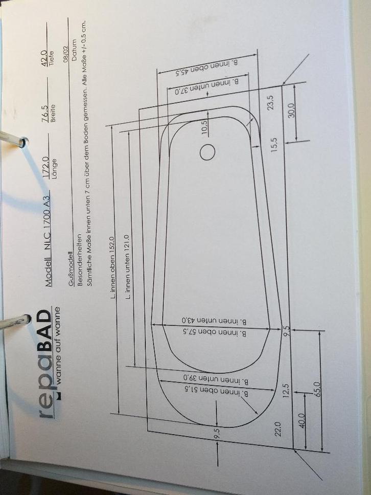 Acryl badkuip, Huis en Inrichting, Badkamer | Complete badkamers, Nieuw, Ophalen