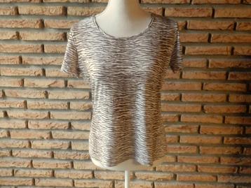 (116) - tee shirt femme t.L brun beige - 123 - beschikbaar voor biedingen