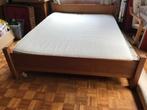 Eiken bed met lattenbodem, Huis en Inrichting, Slaapkamer | Bedden, Ophalen, 210 cm, 160 cm