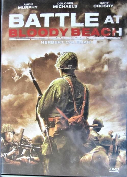 DVD OORLOG- BATTLE AT BLOODY BEACH (AUDIE MURPHY)-1961, Cd's en Dvd's, Dvd's | Actie, Zo goed als nieuw, Oorlog, Alle leeftijden
