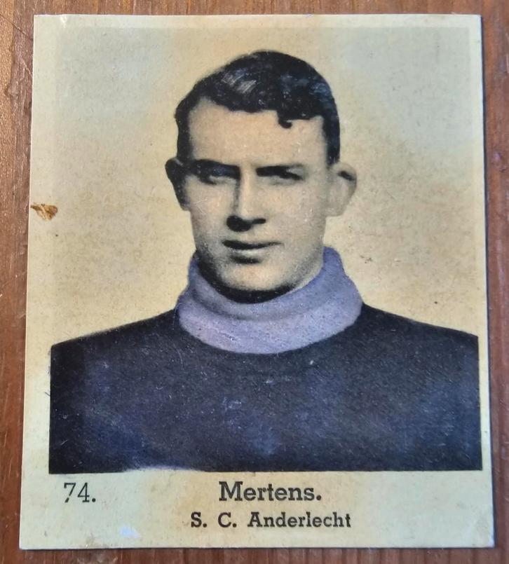1935 Lecocq (pre panini) 74 Jean Mertens Anderlecht, Hobby en Vrije tijd, Stickers en Plaatjes, Zo goed als nieuw, Sticker, Ophalen of Verzenden