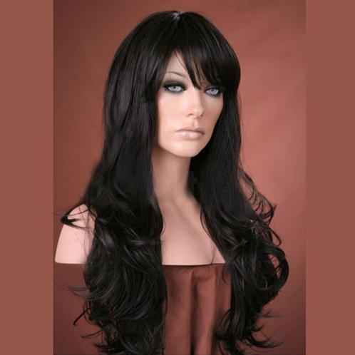 Pruik lang donkerbruin haar model Kristen kleur 4, Handtassen en Accessoires, Uiterlijk | Haarverzorging, Nieuw, Pruik of Haarverlenging