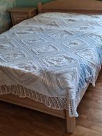 Parure de lit  2 personnes crochet artisanal  190X240cm, Maison & Meubles, Enlèvement ou Envoi, Comme neuf, Autres types, Blanc