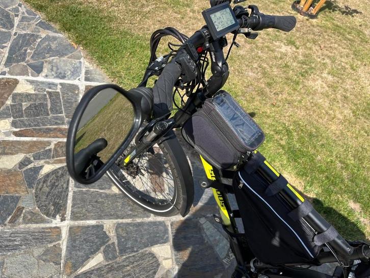 Fietskar met elektrische fiets, Fietsen en Brommers, Fietsaccessoires | Aanhangwagens en Karren, Gebruikt, Bagagekar, 40 tot 60 kg