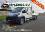 LEASING PEUGEOT BOXER L4 OPEN LAADBAK DUBBEL CABINE 7 ZIT, Start-stop-systeem, Euro 6, 3000 kg, 750 kg