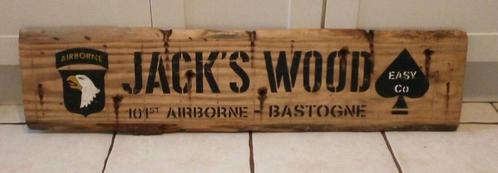 US WW2 101ste AIRBORNE-bord: „JACK'S WOOD” (Jacques wood), Verzamelen, Militaria | Tweede Wereldoorlog, Verzenden