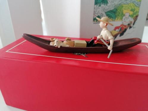 TINTIN ,pixi 4599, no leblon,Pirogue, Gallerie Collin, Verzamelen, Beelden en Beeldjes, Gebruikt, Overige typen, Ophalen of Verzenden