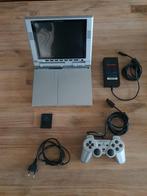 ‼️🕹Ps2 slim silver + lcd screen 8inch RARE, Ophalen, Gebruikt, Met geheugenkaart, Met 1 controller