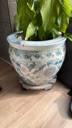Grand cache pot asiatique vintage, Antiquités & Art, Antiquités | Plateaux
