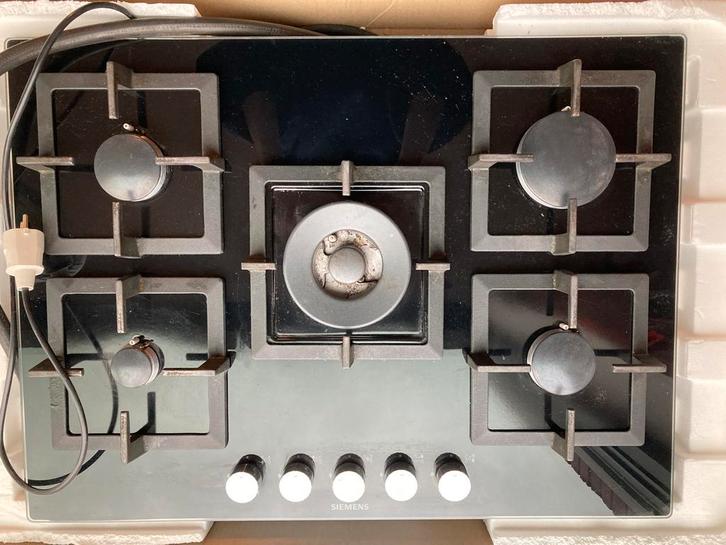 Gaskookvuur Siemens 5 bekken, Elektronische apparatuur, Kookplaten, Zo goed als nieuw, Inbouw, Gas, 5 kookzones of meer, Energieklasse A of zuiniger