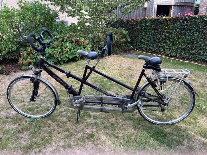 opvouwbare tandem multicycle, Fietsen en Brommers, Fietsen | Tandems, Gebruikt, Meer dan 20 versnellingen, Opvouwbaar, Vering