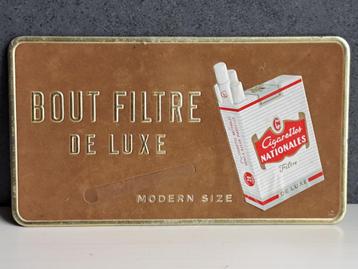 Ancienne publicité cartonné velours cigarettes nationales