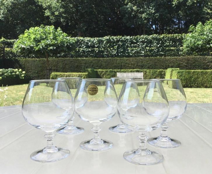Set van 6 Kristallen Cognacglazen Cristal d'Arques  6€/set, Antiquités & Art, Antiquités | Verre & Cristal, Enlèvement