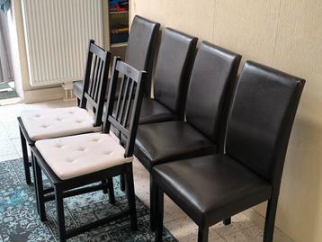 Lederen Stoelen zeer mooie staat. beschikbaar voor biedingen