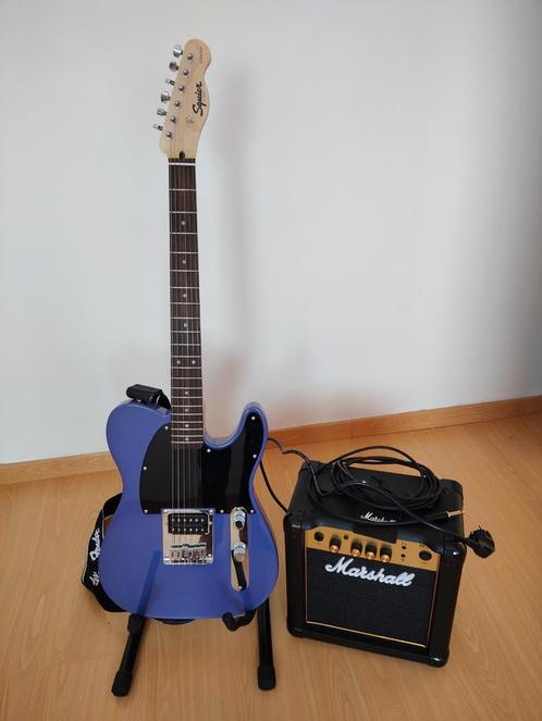 Squier Sonic Esquire H IL Ultraviolet + Marshall MG10 amp, Muziek en Instrumenten, Snaarinstrumenten | Gitaren | Elektrisch, Zo goed als nieuw