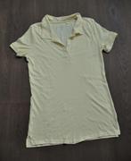 L17. T-shirt type polo en jaune pour dame de taille M, Jaune, Manches courtes, Taille 38/40 (M), Porté