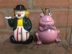 2x Vintage porseleinen Spaarpot een kikker en een Clown, Verzamelen, Ophalen, Zo goed als nieuw
