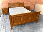 Bed in eik 140x200cm / compleet, Huis en Inrichting, Slaapkamer | Bedden, Ophalen, Gebruikt, 140 cm, 200 cm