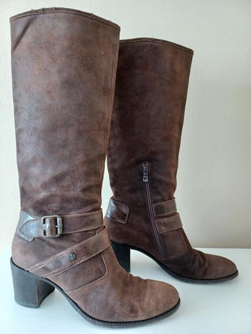 Nero Giardini - stoere laarzen - mt 41- goede staat, Kleding | Dames, Schoenen, Gedragen, Hoge laarzen, Bruin, Ophalen of Verzenden