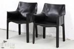Cassina CAB Stoelen Zetels Bellini Vintage Design Jaren, Huis en Inrichting, Ophalen, Gebruikt, Twee, Zwart