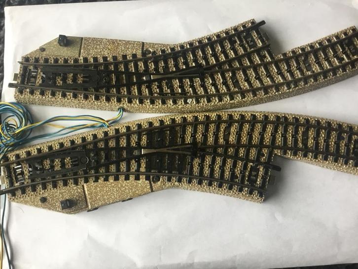 * Marklin 5140 gebogen wissel paar, Hobby en Vrije tijd, Modeltreinen | H0, Gebruikt, Rails, Wisselstroom, Märklin, Ophalen of Verzenden