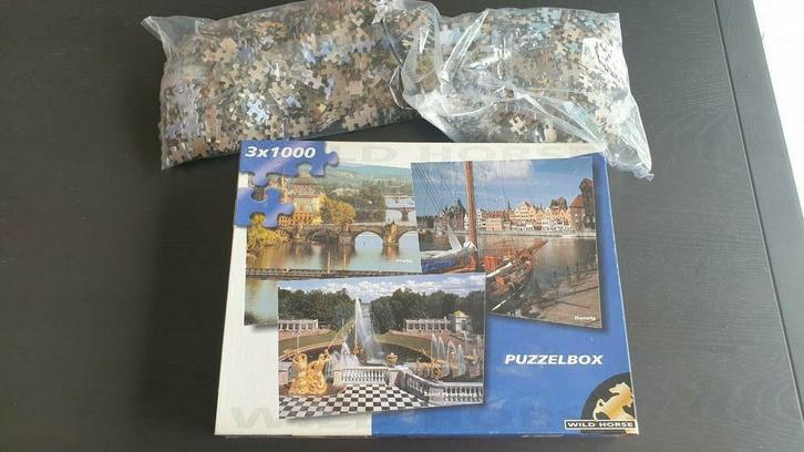 Coffret puzzle 2x 1000 pièces, neuf., Hobby & Loisirs créatifs, Sport cérébral & Puzzles, Neuf, Enlèvement ou Envoi