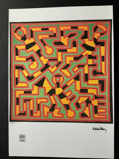 Keith Haring genummerde litho ( 35 X 50cm), Antiek en Kunst, Kunst | Litho's en Zeefdrukken, Verzenden