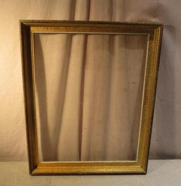 Beau cadre photo antique en bois doré - 53x43/47x37