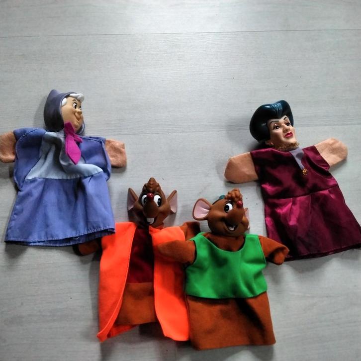 Disney handpoppen assepoester poppenkastpoppen, Kinderen en Baby's, Speelgoed | Poppen, Gebruikt, Ophalen of Verzenden