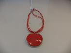 rode ketting met hanger, Handtassen en Accessoires, Kettingen, Overige materialen, Verstelbaar, Nieuw, Ophalen of Verzenden