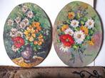 2 peintures fleurs signé A.Lacour, Antiquités & Art, Enlèvement