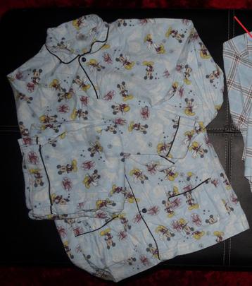 146/152 11/12 pyjama Disney Mickey flanel beschikbaar voor biedingen