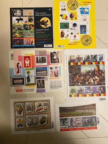 Belgie, 6 postzegelblokken, reeks 6 beschikbaar voor biedingen