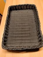 Luxe grote stevige zwarte rieten mand, Ophalen of Verzenden, Mand