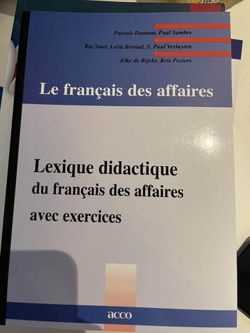 Le français des affaires Lexique didactique du français  beschikbaar voor biedingen