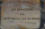 Bord, schaaltje Les Officiers de 8eme Bataillon du GENIE, Zg, Ophalen of Verzenden, Kunstobject, Landmacht