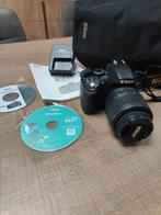 Nikon D3200 met lens AF-S Nikkor 18 - 55mm, Audio, Tv en Foto, Fotocamera's Digitaal, Ophalen, Zo goed als nieuw, Nikon