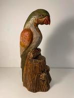 Perroquet sculpture en bois, Antiquités & Art, Art | Sculptures & Bois, Envoi