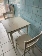 Table à manger avec 2 chaises en Bois massif, Maison & Meubles, Tables | Tables à manger, Enlèvement, Utilisé