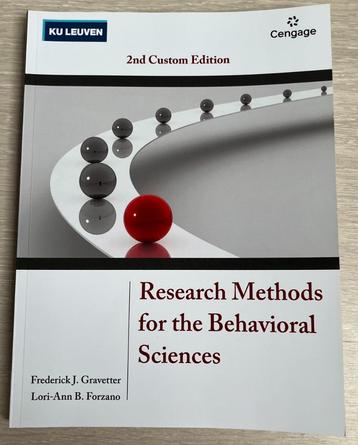 Research Methods for the Behavioral Sciences beschikbaar voor biedingen