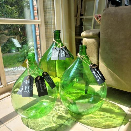 XL Dame Jeanne, Huis en Inrichting, Woonaccessoires | Vazen, Zo goed als nieuw, Glas, Ophalen